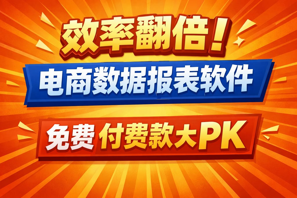 效率翻倍！电商数据报表软件，免费付费款大 PK